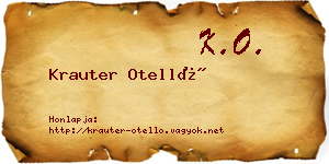Krauter Otelló névjegykártya
